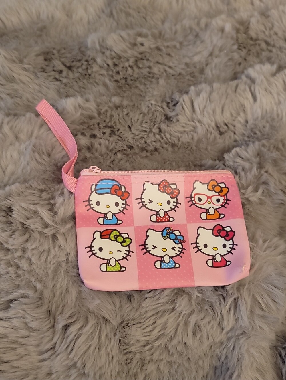 Hello Kitty Pink Character Wristlet Pouch